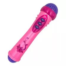 Microfone Infantil Brinquedo Divertido Toca C/ Luz Som 20 Cm