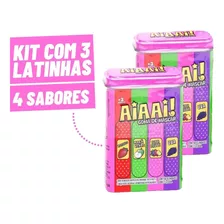 Kit 3x Latas - Goma De Mascar Aiaai Em Latinha 5 Sabores