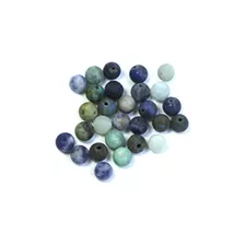 28 Pcs 6mm Piedras Redondas Mate Naturales Cuentas Sin ...