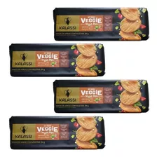 Kit 4 Biscoito Snack De Arroz Kalassi Sabor Vegetais 84gr