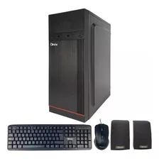 Gabinete Para Pc Con Fuente + Teclado + Mouse + Parlantes