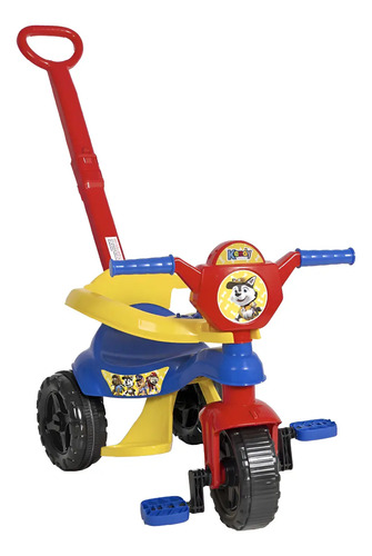 Triciclo Motoca Baby Kendy Azul Com Empurrador Infantil
