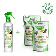 Combo Higienizador Frutas Vegetais Natural Para Bebê Bioclub