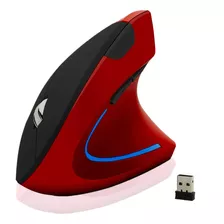 Mouse Ergonômico Mão Direita Confortável Vertical Bluetooth Cor Ergonômico À Pilha Vermelho