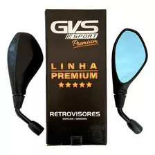 Retrovisor F800 Honda Haste Curta Gvs Lente Azul Convexa