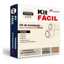 Kit Instalação Ar Condicionado Inverter 9/12000 Btus 2metros