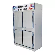 Geladeira/refrigerador Comercial Inox 430 Escovado 4 Portas 