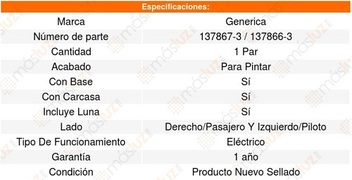 Set 2 Espejos Chrysler 300 12_14 Generica Foto 3