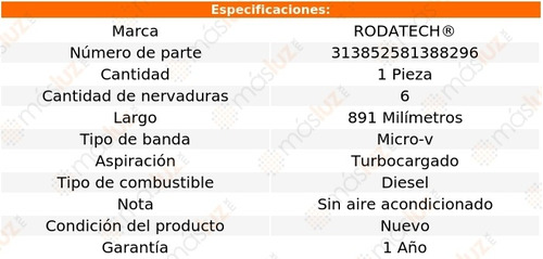 (1) Banda Acces Micro-v Sprinter 3500 L5 2.7l 03/05 Rodatech Foto 2