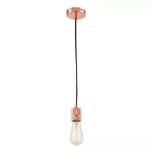 Luminária Pendente Hong Kong 1 Lâmpada E-27 De Metal Rose 110v/220v