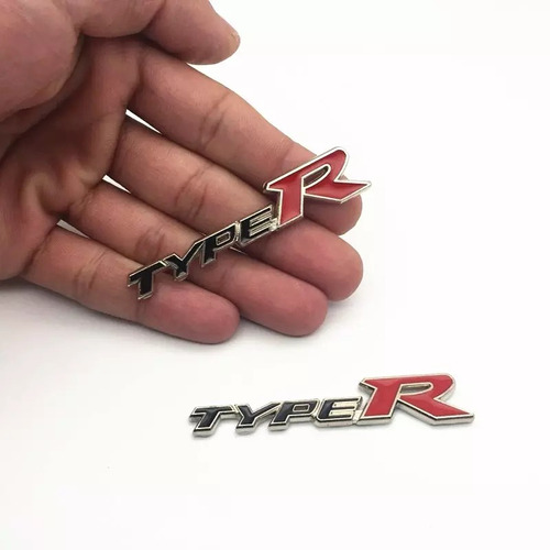 Type R Metalico Emblema Autoadhesivo X 2 Foto 6