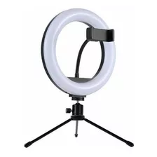 Ring Light 3 Cores 20 Cm Tripé Iluminação Make Selfie Vídeo