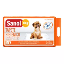 Tapete Higiênico Sanol Dog 80x60cm Pacote 30 Unidades