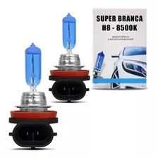 Par Lâmpadas Super Branca H8 8500k 35w 12v Efeito Xênon