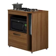 Balcão Para Cooktop 4 Ou 5 Bocas E Forno Bia Chf Carvalho