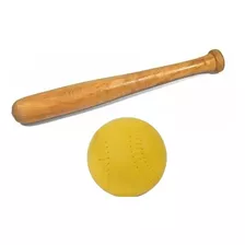 Bate De Softball Baseball De Madera 86 Cm O 76 Cm + Pelota