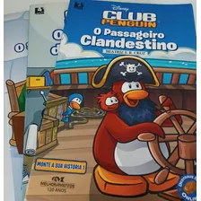 Kit Livro Disney Club Penguin Com Os Volumes 01, 02 E 03