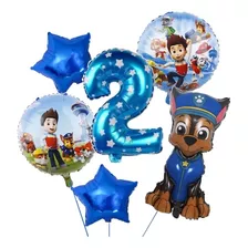 Set Globos Cumpleaños Paw Patrol Chase Fiesta Decoración 