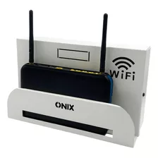 Suporte Organizador Branco Para Roteador E Modem Onix