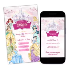 Convite Interativo Para Whatsapp Princesas Da Disney