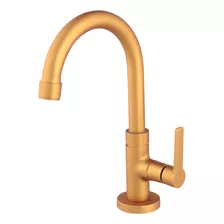 Torneira Para Banheiro Lavabo 100%metal Gold Matte 2296 C55