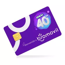 Simcard Bromovil + Plan Ideal + 40 Gb + 30 Días