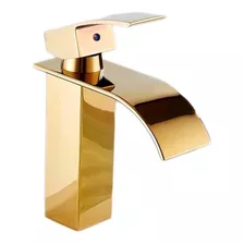 Torneira Cascata Inox Monocomando Dourado Agua Quente Fria