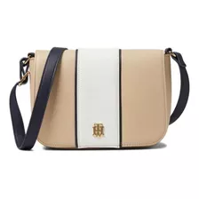 Tommy Hilfiger Bolsa De Mujer Flap Crossbody Emblema Dorado 