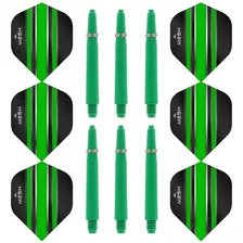 6x Flights Mesh Std N2 + 6 Shafts Médio Dardo Profissional