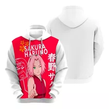 Blusa Moletom Sakura Haruno Full Sublimado Naruto Shippuden