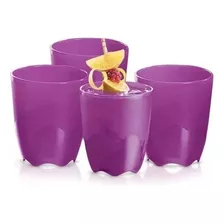 Set X4 Vasos Campana Tupperware 275 Ml. Ideal Picnic +regalo