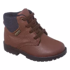 Bota Coturno Infantil Couro Menino Ortopé Baby Boot