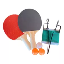 Ping Pong Tênis De Mesa 2 Raquetes + 3 Bolinhas + 1 Rede