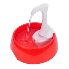 Fonte Bebedouro De Agua Usb Aqua First 1,2l Para Caes E Gato Cor Vermelho