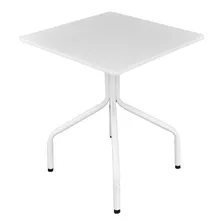 Mesa Para Área Externa Ecomhome Moema De Madeira/alumínio - Branco