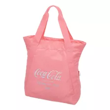 Bolsa Tote Coca-cola Atlanta Rosa Cor Terracota Desenho Do Tecido Lisa