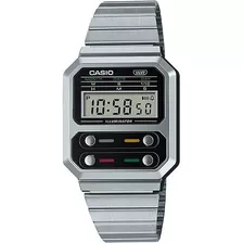 Reloj Casio A-100we Vintage Alien Ripley Cronómetro Luz Led