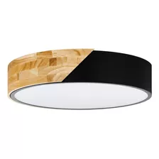 Luminaria Colgante Eglo Grimaldino Madera Y Negro