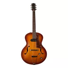 Guitarra Elétrica Semi-brilhante Godin 5th Avenue Kingpin P90 Archtop Canadian Wild Cherry Cognac Burst Com Escala De Jacarandá
