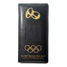 Kit 4 Álbus Para 17 Moedas Das Olimpíadas Rio 2016 - Estojo