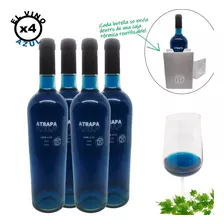 Vino Azul Atrapa Cielo Con Jarra Termica - 4 Botellas