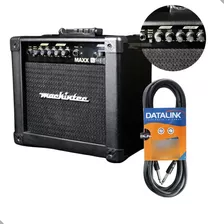 Amplificador Guitarra Custo Beneficio Portatil 15w + Cabo Cor Preto 110v/220v