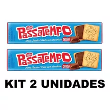 Kit 2 Passatempo Chocolate Biscoito Recheado Nestle 130g