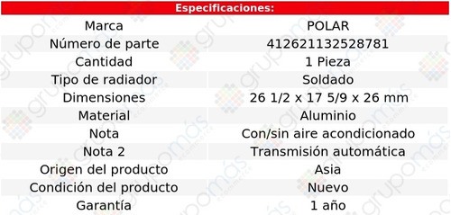 Radiador Soldado Ford Escape L4 2.3l Aut 17 Al 19 Polar Foto 2