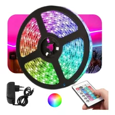 Fita Led 5m Colorida Rgb 3528 Piscina Sanca Fachada + Fonte