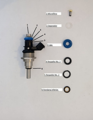 4 Kits Inyectores Mazda Cx7 Turbo Con Rondana Inferiores Foto 2