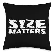 Size Matters Throw Pillow, 16x16, Multicolor