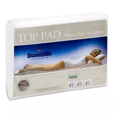 Pillow Top De Látex Casal Queen Size Capa Bambu 198x158x3 Cm Top Pad Dunlopillo