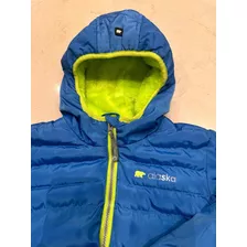 Campera Niño T 6 Con Piel Y Capucha Usada