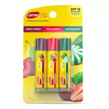 Bálsamo Labial Carmex Pack 3 Cereza Fresa Menta Fps 15